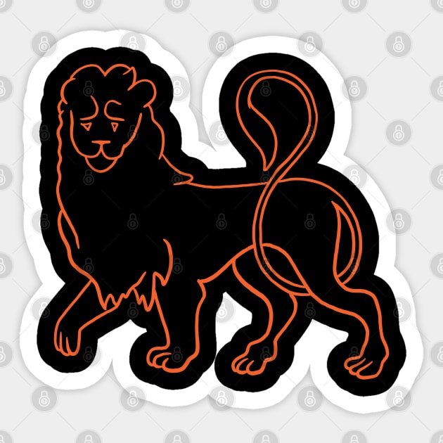 Copy of Leo Zodiac Sign - Astrological Version 1 Sticker by isstgeschichte